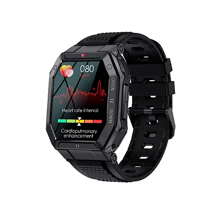 Smartwatch com Monitor Cardíaco - Preto - Verde