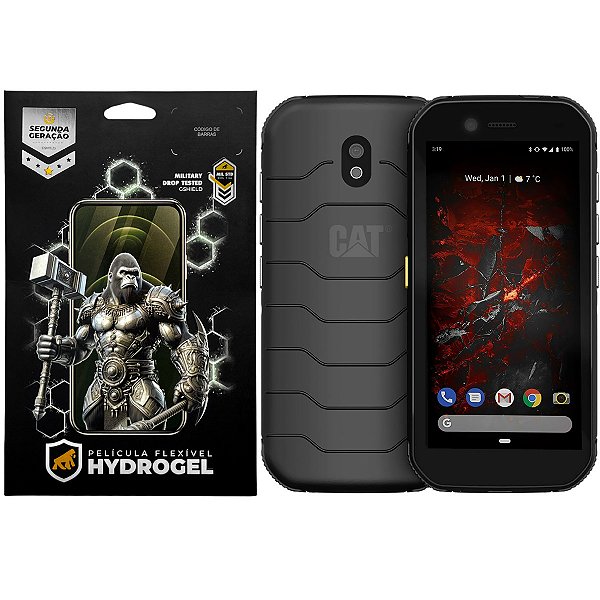 Kit Película Frontal + Traseira para Cat Caterpillar S42 - Proteção Completa - Gshield