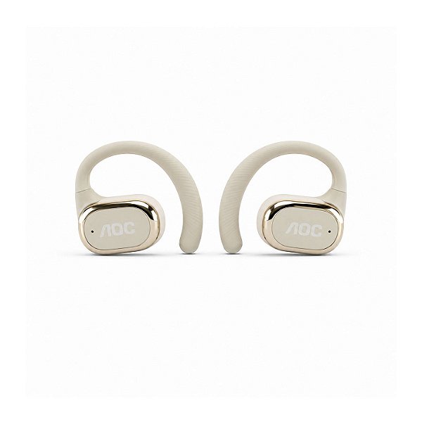 Fone Auricular Open-Ear Clip Earbuds Bluetooth 5.4 Sem fio com Alcance até 10 metros + Case Compacta com Alça - Branco - AOC