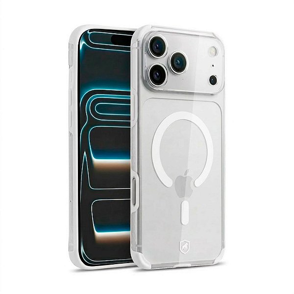 Capa para iPhone 17 Pro - Crystal Edge Magsafe - Branca - NÃO AMARELA - Gshield