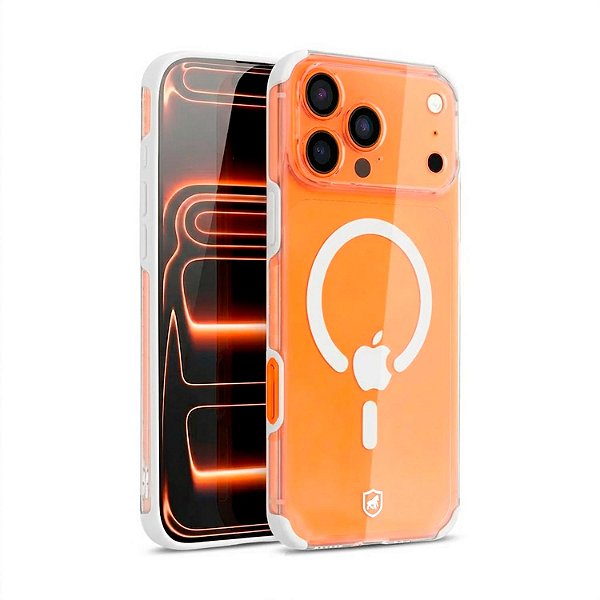 Capa para iPhone 17 Pro Max - Crystal Edge Magsafe - Branca - NÃO AMARELA - Gshield