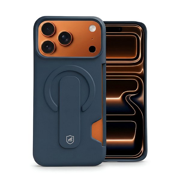 Capa para iPhone 17 Pro Max - Card Ring - Azul - Gshield
