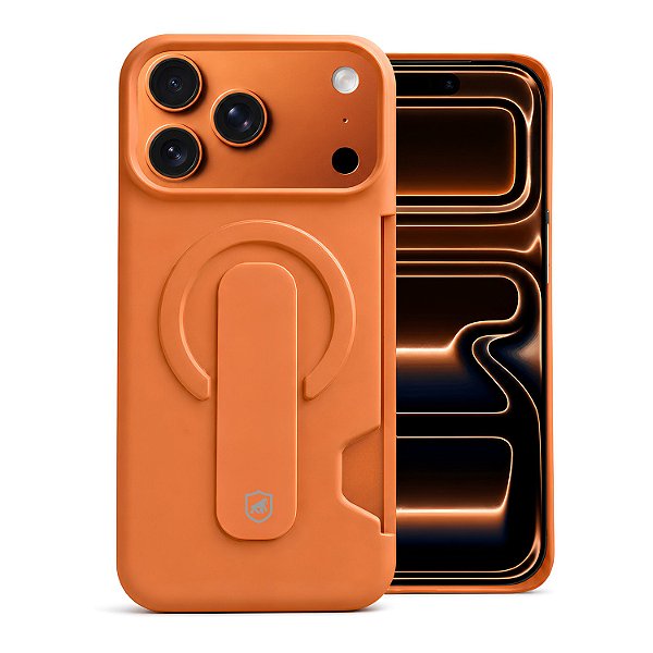 Capa para iPhone 17 Pro Max - Card Ring - Laranja - Gshield
