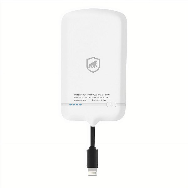 Carregador Portátil Nano Snap Lightning Branco - Para iPhone - Gshield
