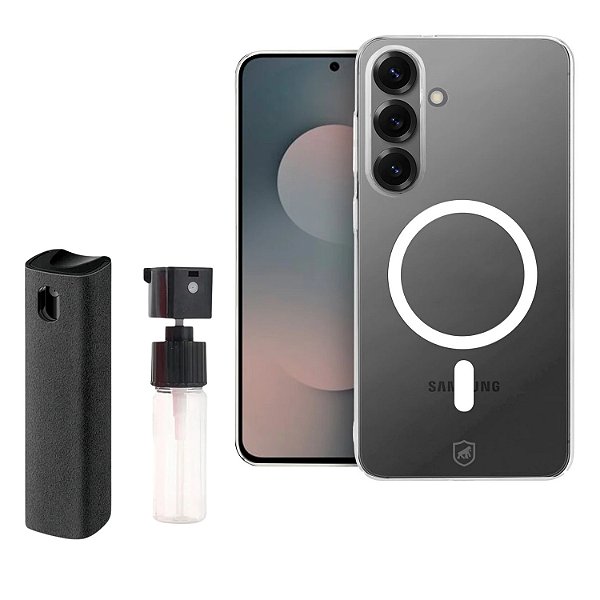 Capa para Samsung Galaxy S25 FE - Crystal Slim Magsafe + Limpa Telas Flex - Gshield