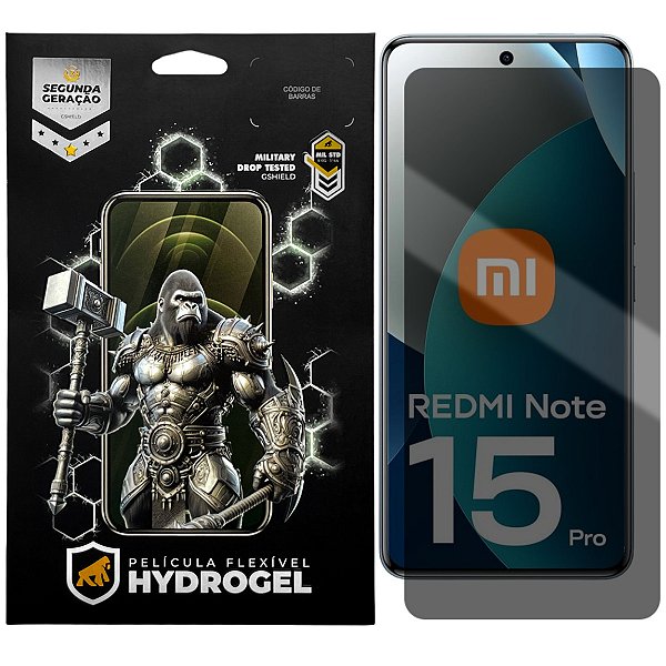 Película para Xiaomi Redmi Note 15 Pro 4G - Privacidade Hydrogel - Gshield