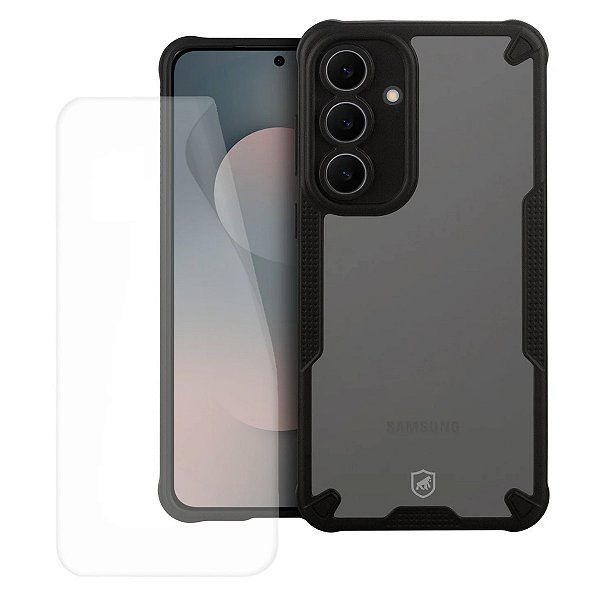 Kit Capa Rugged Shield + Película Frontal + Traseira para Samsung Galaxy S25 FE - Gshield