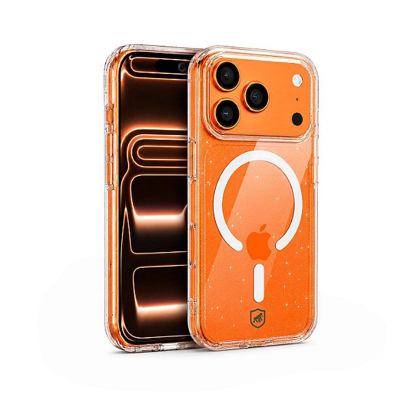 Capa para iPhone 17 Pro - Crystal Slim Magsafe - NÃO AMARELA - Transparente Glitter - Gshield