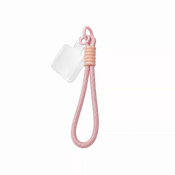 Cordão Stronger Alça de Pulso Universal 18cm em Nylon para Celular com Regulador Ajustável - Rosa - Gshield