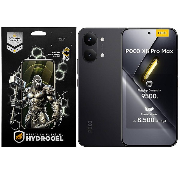 Kit Película Frontal + Traseira para Poco X8 Pro Max - Proteção Completa - Gshield