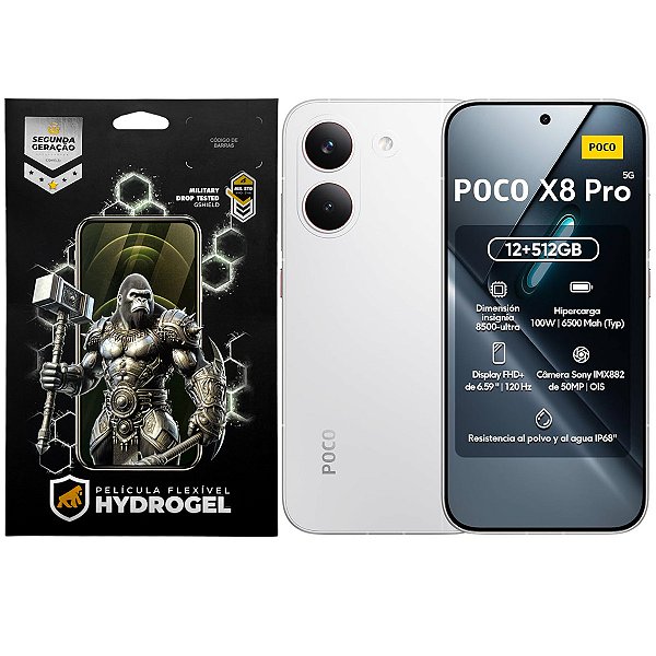 Kit Película Frontal + Traseira para Poco X8 Pro - Proteção Completa - Gshield
