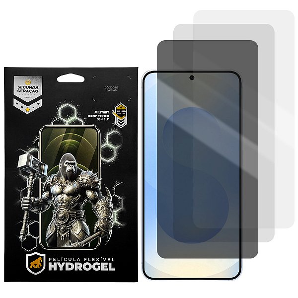 Kit 3 Películas Hydrogel para Samsung Galaxy S25 - HD / Fosca / Privacidade - Gshield