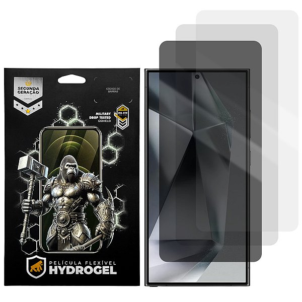 Kit 3 Películas Hydrogel para Samsung Galaxy S24 Ultra - HD / Fosca / Privacidade - Gshield