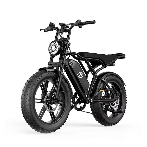 Bicicleta Elétrica 1000W Fat Tire Aro 20, Suspensão Dupla, Freios Hidráulicos, Shimano 7 Marchas e Autonomia de 65 km - Ebike - Gshield