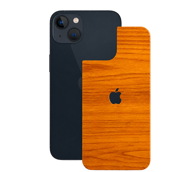 Película para iPhone 14 Plus - Traseira Efeito Madeira Clara - Gshield