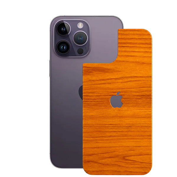 Película para iPhone 14 Pro Max - Traseira Efeito Madeira Clara - Gshield