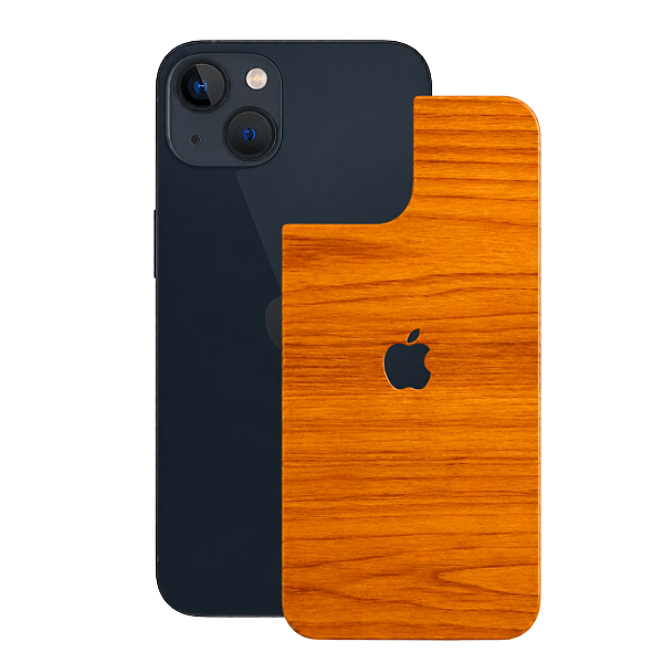 Película para iPhone 13 Mini - Traseira Efeito Madeira Clara - Gshield