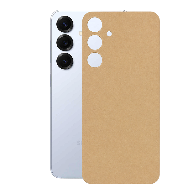 Película para Samsung Galaxy S25 Plus - Traseira Efeito Couro Bege - Gshield