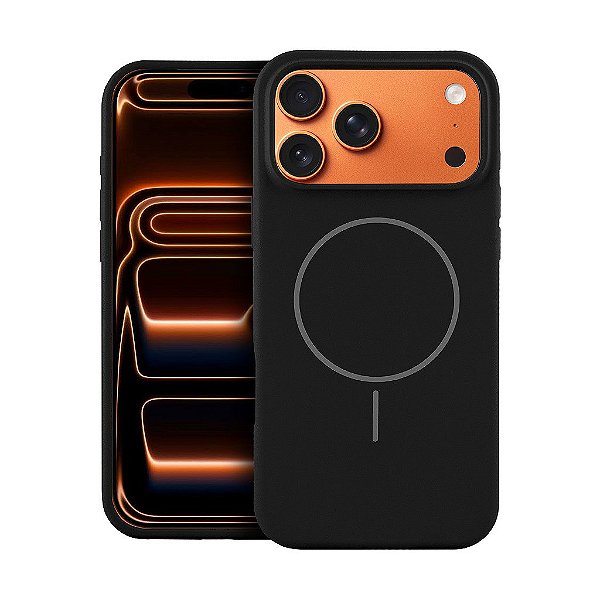 Capa para iPhone 18 Pro Max - Silicon Liquid Magsafe - Preta - Gshield