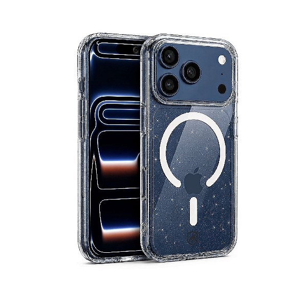 Capa para iPhone 18 Pro Max - Crystal Slim Magsafe - NÃO AMARELA - Glitter - Gshield