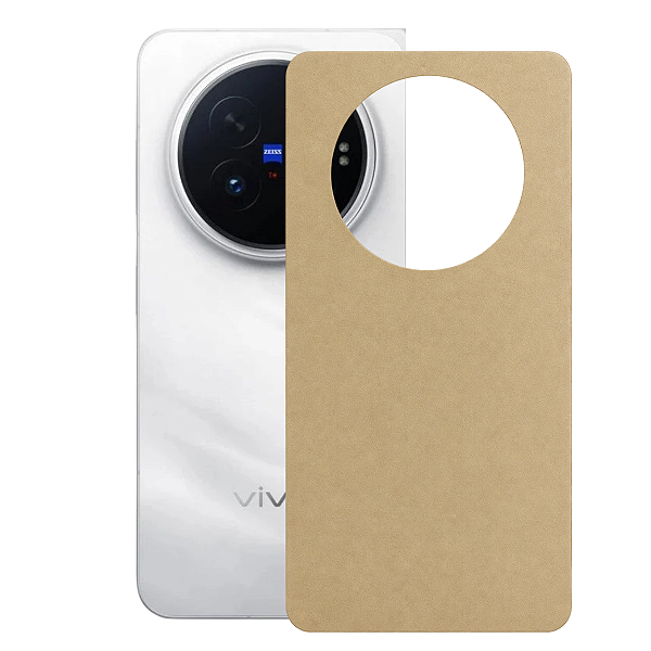 Película para Vivo X Fold 6 - Traseira Efeito Couro Bege - Gshield
