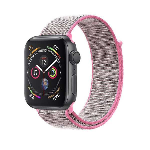 Pulseira para Apple Watch 42 / 44 / 45 / 49MM Ballistic - Rosa - Gshield