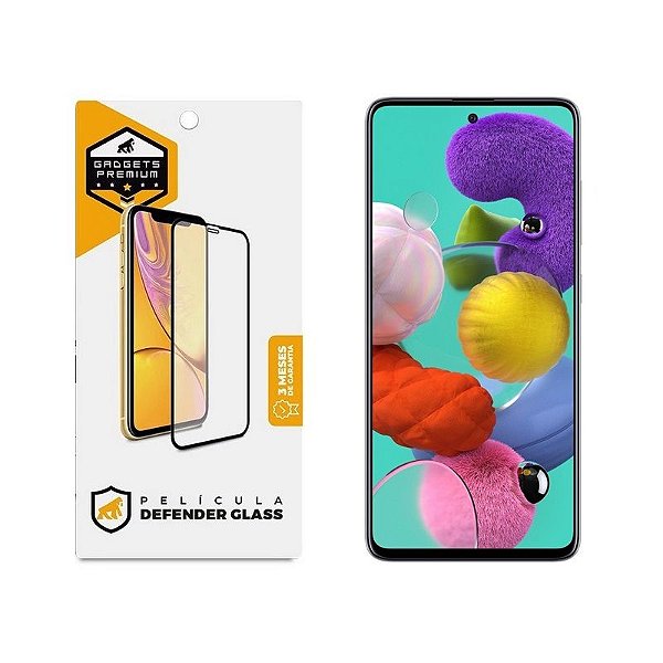 Película para Samsung Galaxy A51 - Defender Glass Preta - Gshield