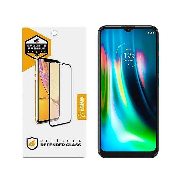 Película para Motorola Moto G9 Play - Defender Glass Preta - Gshield