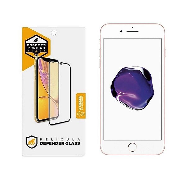 Película para iPhone 7 Plus e 8 Plus - Defender Glass Branca - Gshield