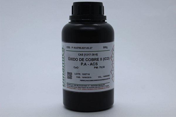 OXIDO DE COBRE II ICO PA 500G - Didática SP