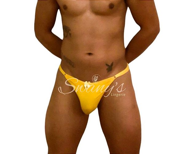 Calcinha Masculina Fio Dental Duplo em Microfibra Vitor