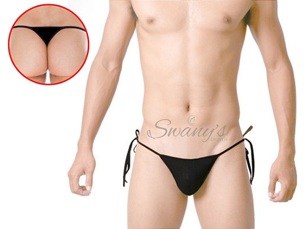 Calcinha Masculina de Amarrar na Lateral