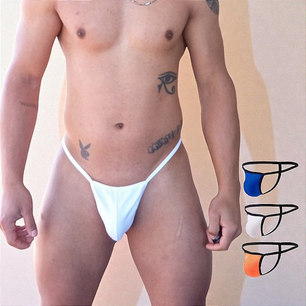 Calcinha Masculina Micro Fio Dental de Algodão em Atacado – Kit com 10