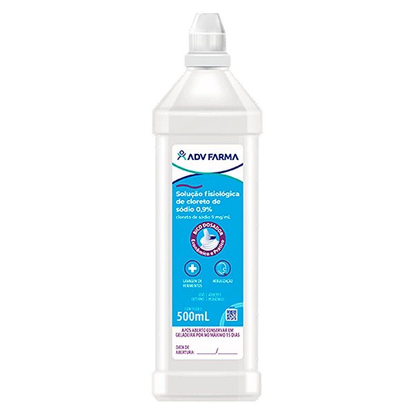 Solução Fisiológica Adv Farma Cloreto Sódio Bico Dosador 500ml