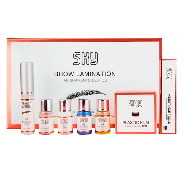 Kit Brow Lamination Sky Alinhamento de Fios Sobrancelhas