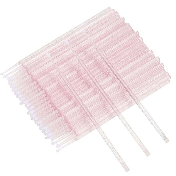 Microbrush Cotonetes com Glitter para Extensão de Cílios 100 un
