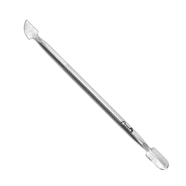 Espátula Dupla Inox Ponta Pequena Para Cutícula Santa Clara
