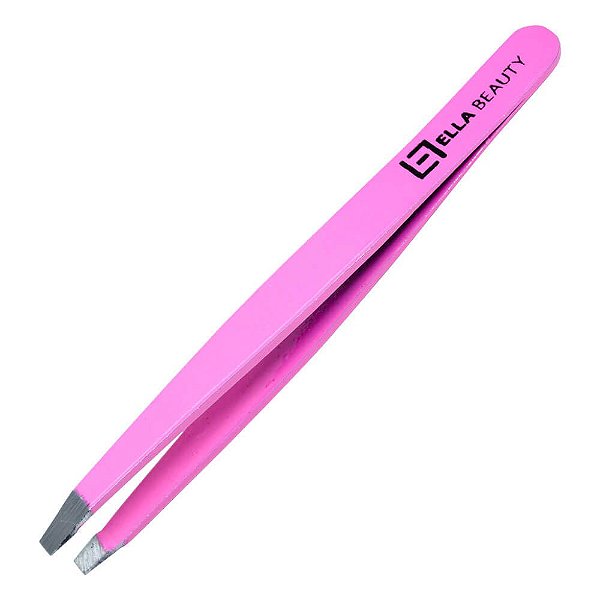 Pinça Sobrancelha Ella Beauty Ponta Reta Pink