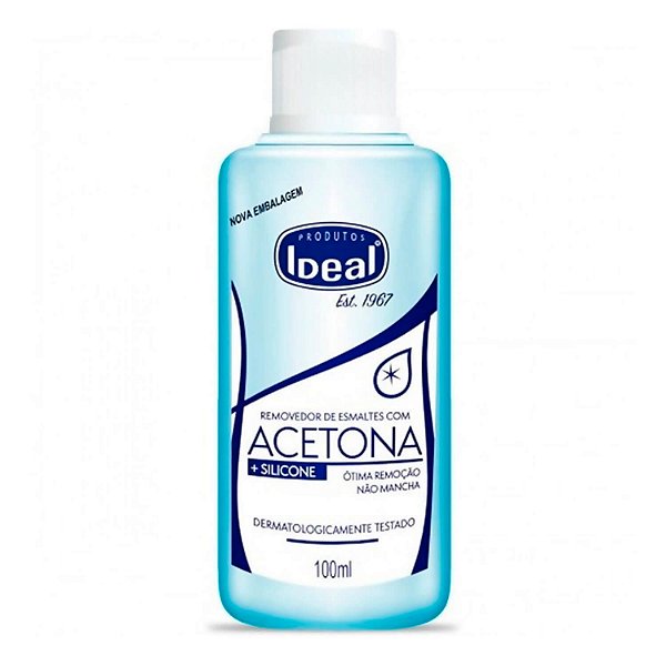 Removedor de Esmalte Ideal com Acetona e Silicone 100ml