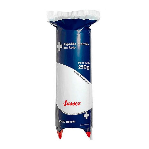 Algodão Hidrófilo Sussex Rolo 250g