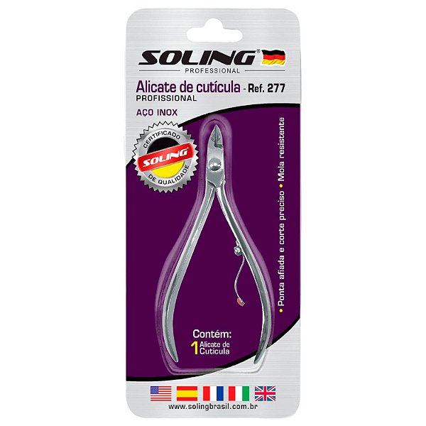 Alicate de Cutícula Soling Aço Inox Ref 277