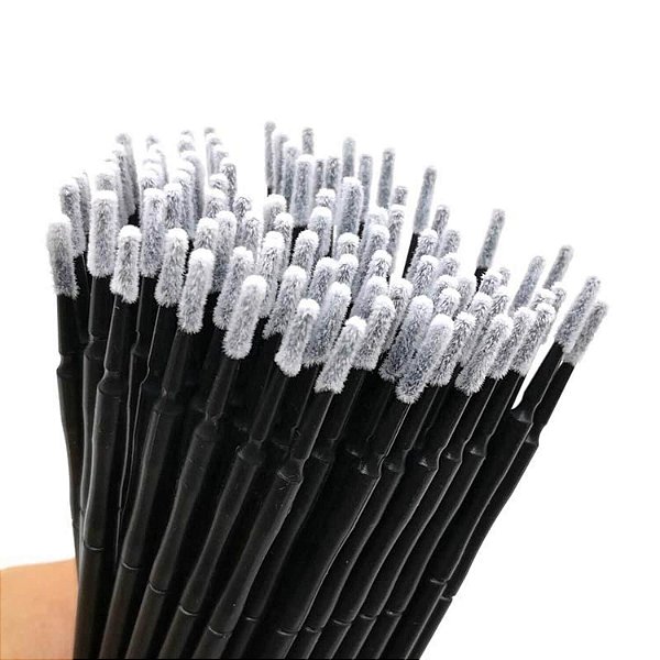 Pincel Bastonete Descartável Aplicador Cerdas Nylon 100un
