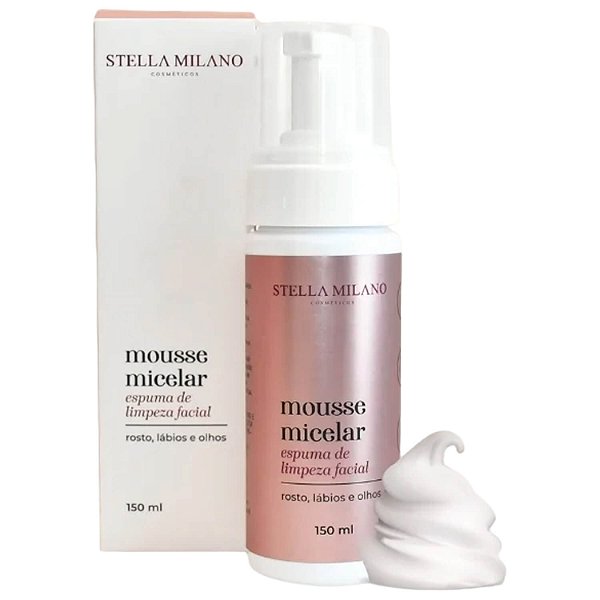 Mousse Micelar Stella Milano Espuma de Limpeza Facial 150ml