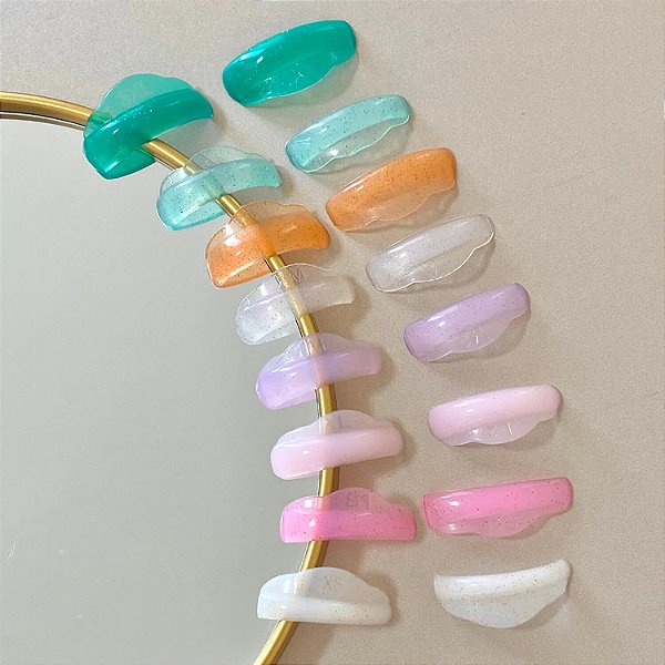 Molde Silicone Anatômico Autoadesivo para Lash Lift Curl LC 8 Tamanhos