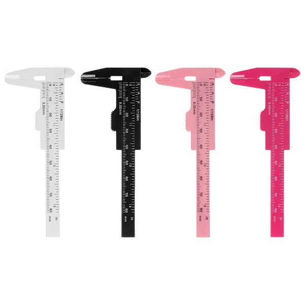 Mini Paquimetro Plástico para Design de Sobrancelhas 10cm