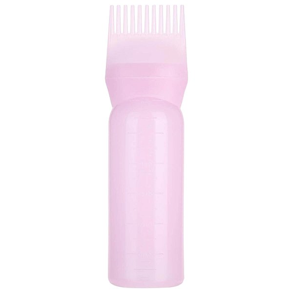 Frasco Plástico Aplicador para Tintura de Cabelo com Pente de Raiz 170ml