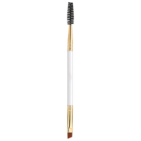Pincel Duplo Escovinha + Chanfrado para Cílios Sobrancelha Henna Tintura