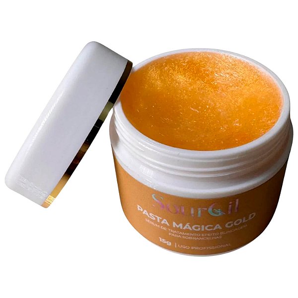 Pasta Mágica Sourcil Gold Sérum Modelador Efeito Blindagem Pré e Pós Brow Lamination 15g