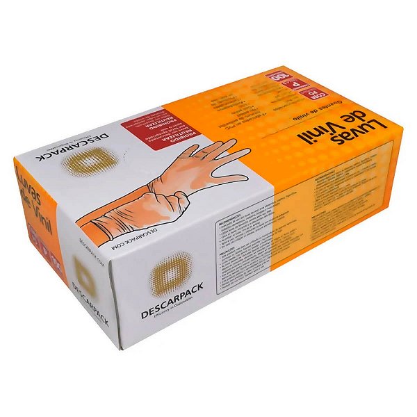 Luva de Vinil Descarpack para Procedimentos Não Cirúrgicos com Pó 100un