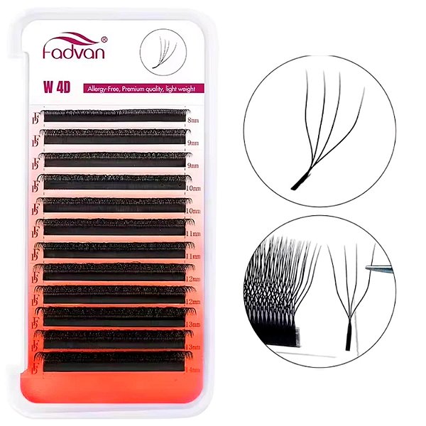 Cílios Fadvan 4D W Fios Tecnológicos Extensão Volume Egípcio
